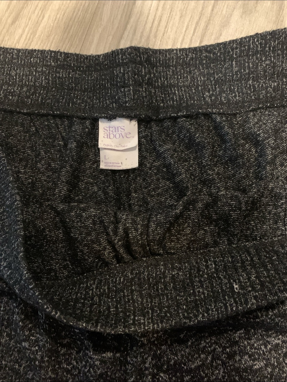 stars above Black Heather Athletic Lounge Shorts with Drawstring - Picture 2 of 2